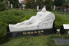 鸿运国际碑雕名人堂 | 阮玲玉纪念碑的石雕艺术